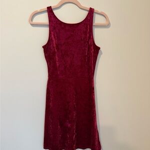 H&M Burgundy Backless Dress